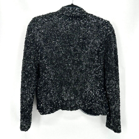 Charles Chang-Lima Sequin Blazer Jacket Womens 0 Black Tie Evening Yacht Party - Picture 5 of 9